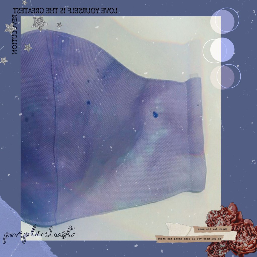 Masker Kain Motif - Purple Dust