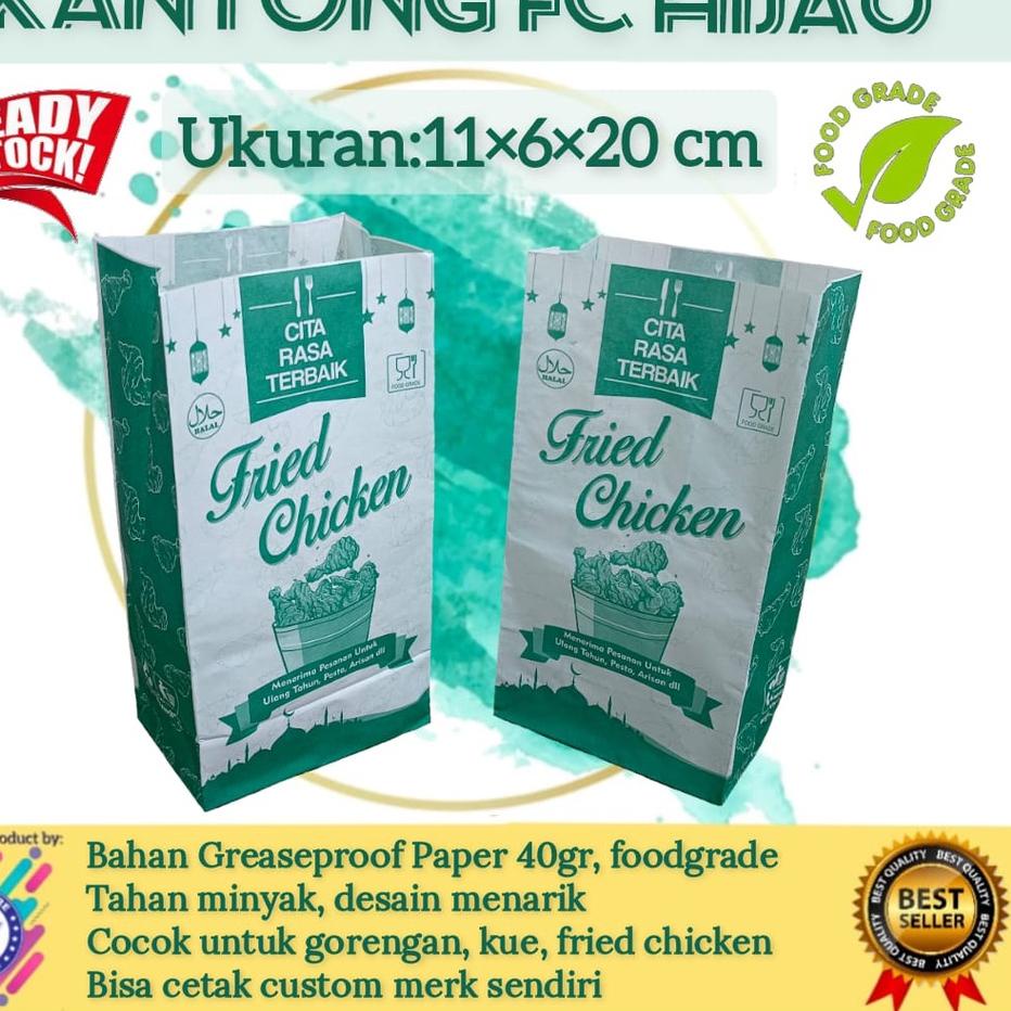 

Super Sale E6ELT 50pcs Kantong Kertas makanan, paper bag makanan, paperbag foodgrade 88 Terlaris