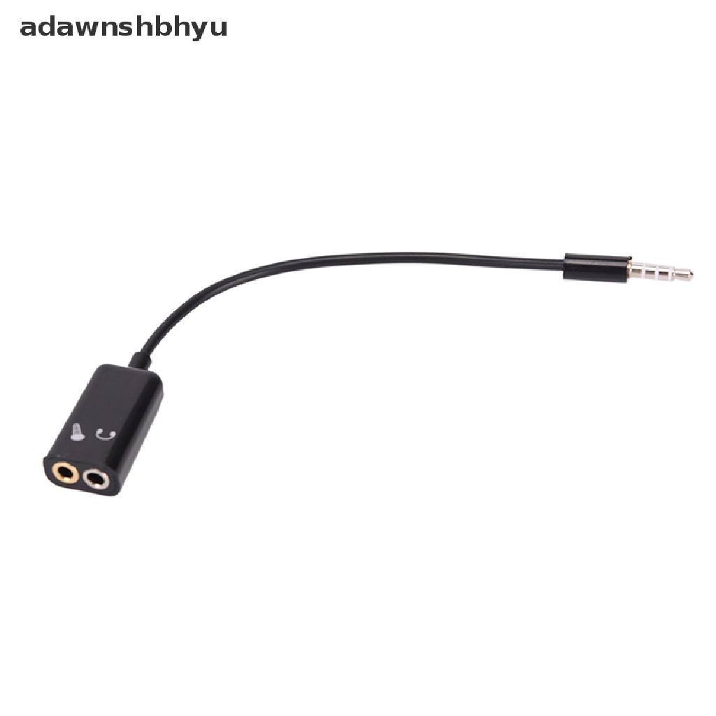 [adawnshbhyu] Jack Audio Mic 3.5mm Ke Headphone Microphone Y Splitter Kabel Converter Adapter