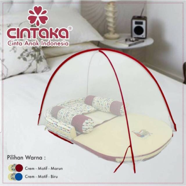 [2 kg] Cintaka Kasur Lipat Oval Bumper Bordir + Kelambu (bisa dilepas) Sailor Series - TCK 2342