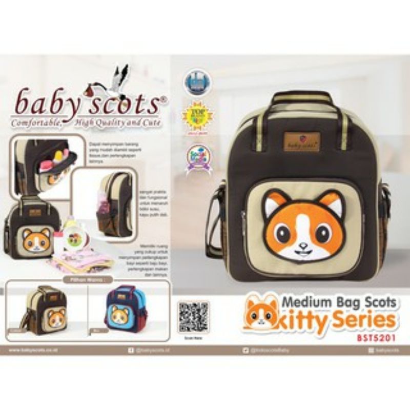 jn BST5201 MEDIUM BAG SCOTS KITTY SERIES