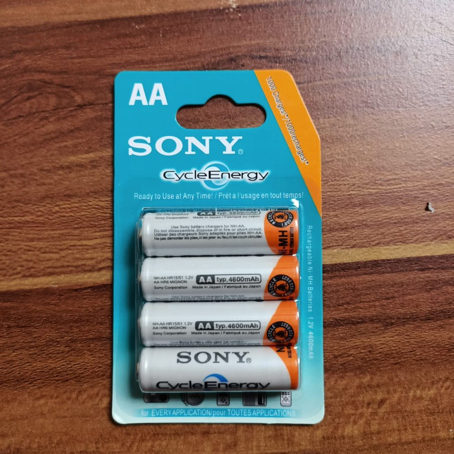 batre Sony AA 4600mAh batre cas batre isi ulang A2  batere Sony isi 2 biji dan isi 4 biji sony cas