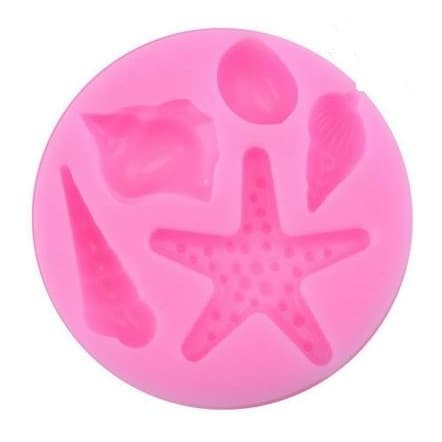 3D Silicon Mold Fondant Cake Decoration - Starfish Seashell