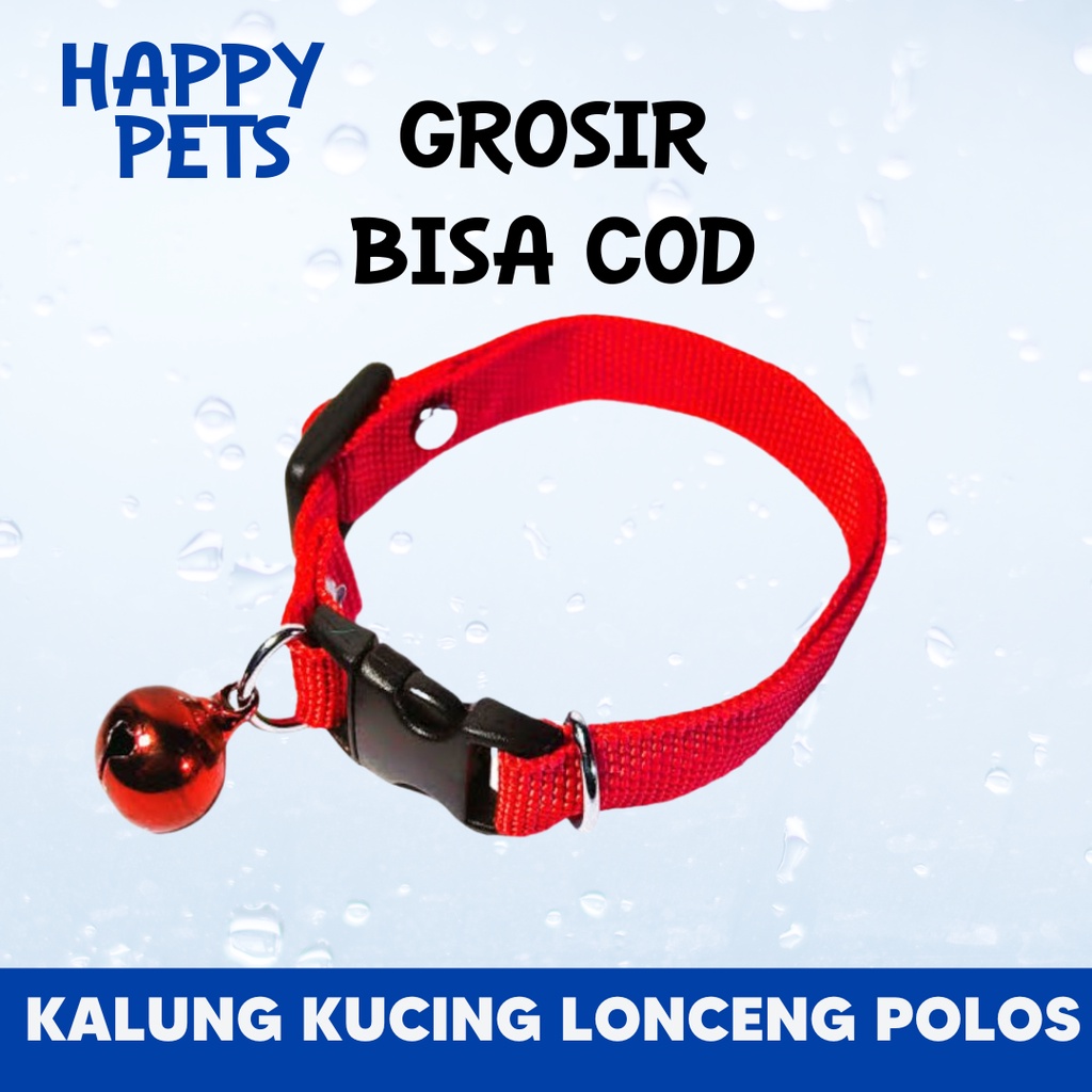 Kalung Lonceng Anjing / Kalung Lonceng Kucing Motif Polos