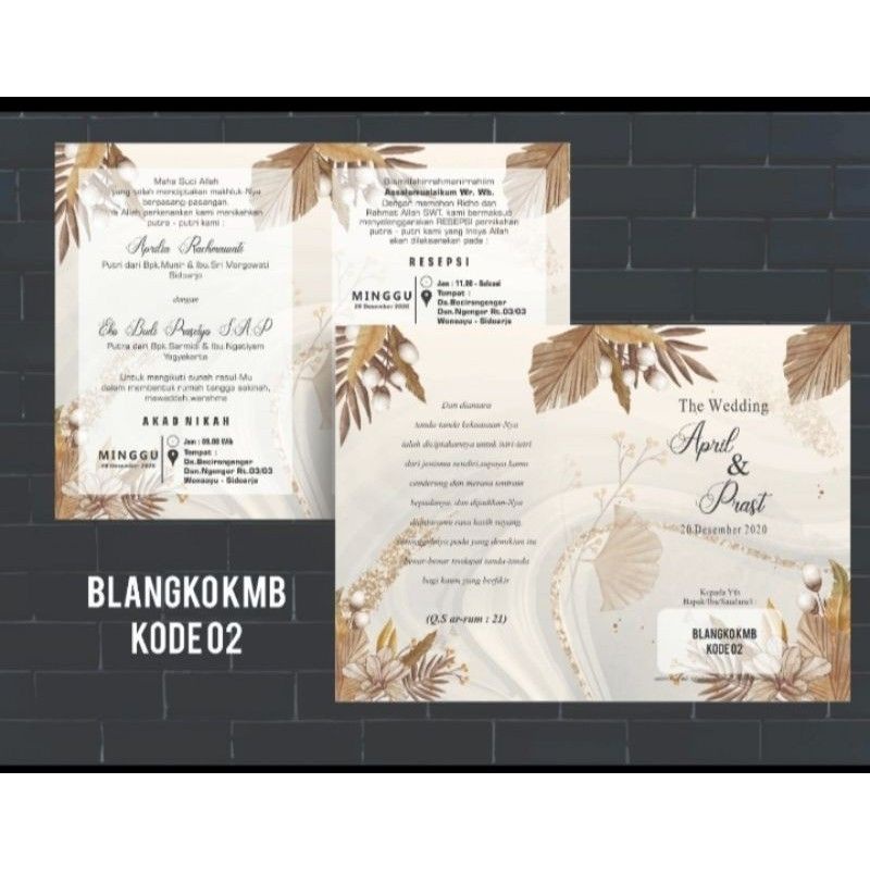 BLANGKO UNDANGAN KMB 02 BLANKO MURAH