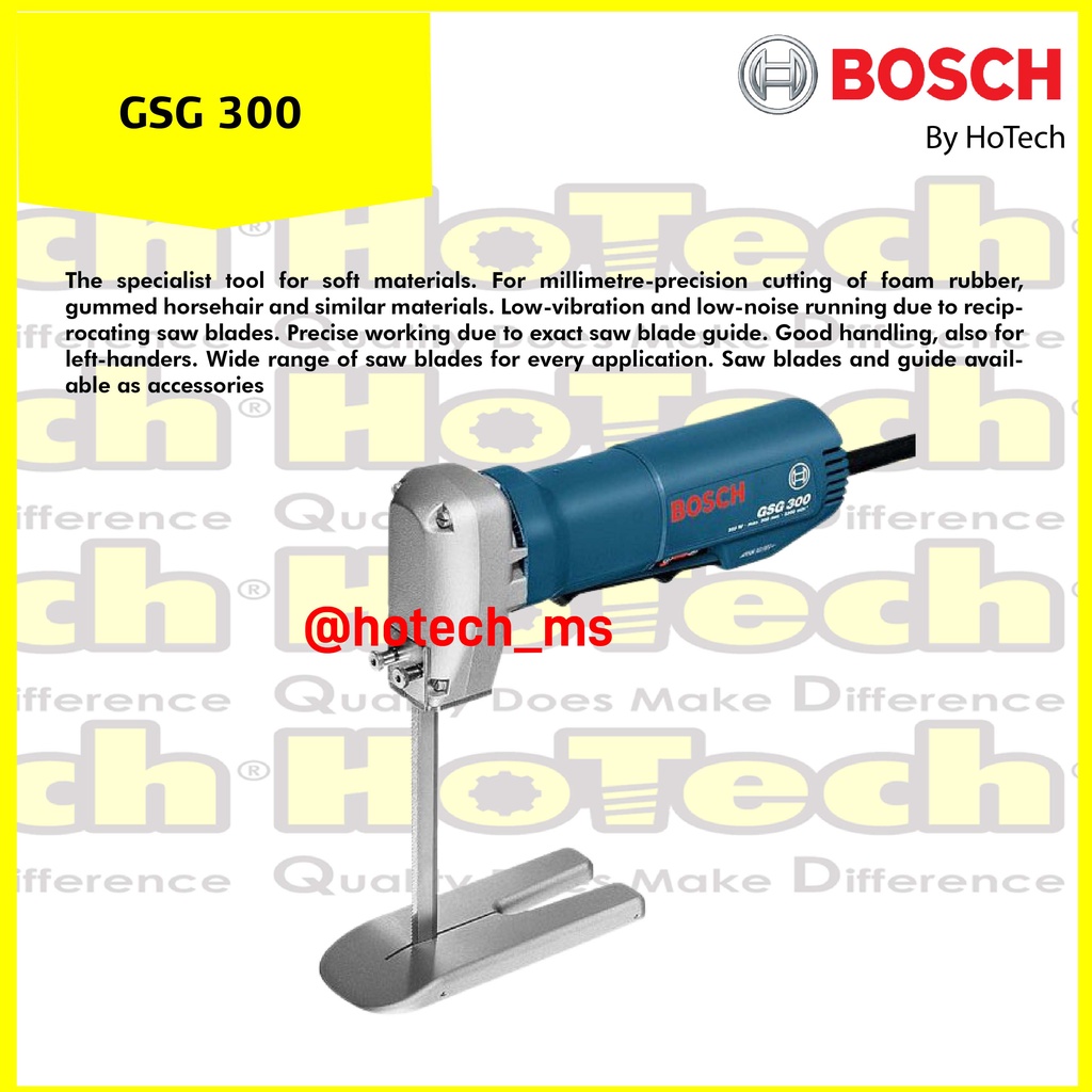 BOSCH Foam Rubber Cutter GSG 300 | Mesin Foam Cutter Pemotong Karet Plastik Kain | Bosch GSG 300