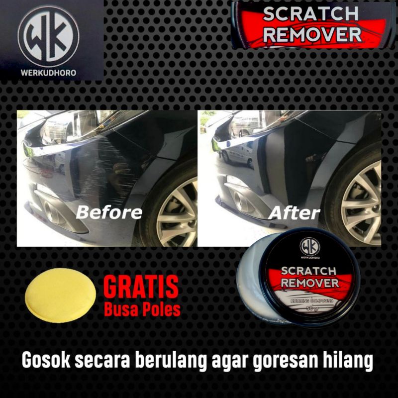 scratch Remover rubbing compound kompon poles body mobil motor helm semua warna