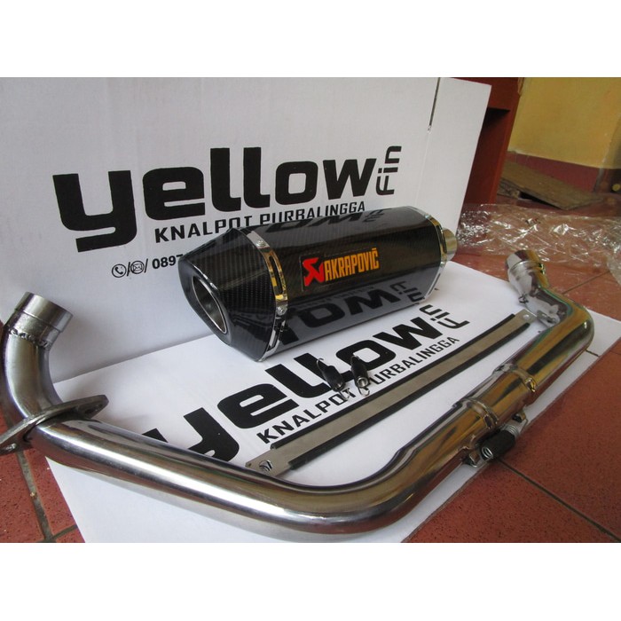 Knalpot Akrapovic karbon Yamaha Vixion (NVL / NVA / old Vixion)