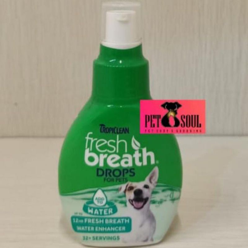 Tropiclean Fresh Breath Drops For Cat / dog - penghilang bau mulut anjing kucing