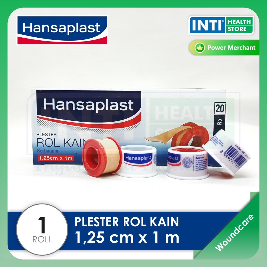 Hansaplast | Plester Rol Kain 1,25 cm x 1 m | Plester Roll Kain Serbaguna