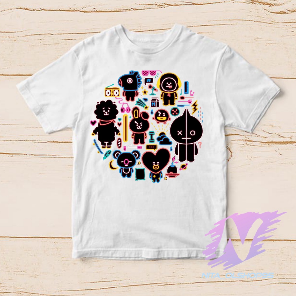 kaos animasi bts baju kaos anak kartun bts