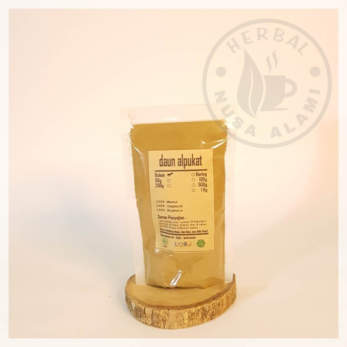

DAUN ALPUKAT BUBUK | MURNI | Persea Americana 100g