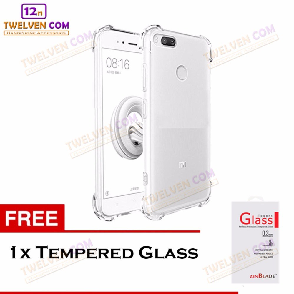 Anti Shock Anti Crack Softcase Casing for Xiaomi Mi A1 / Mi 5x - Free Tempered Glass