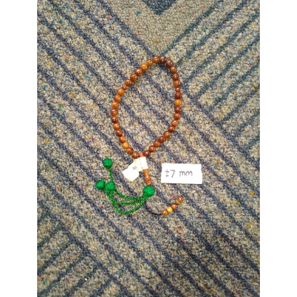 tasbih kokka bulat coklat rumbai ± 7 mm ( 7mm ) 33 butir ( kauka kaukah pukah pukaha kuka )