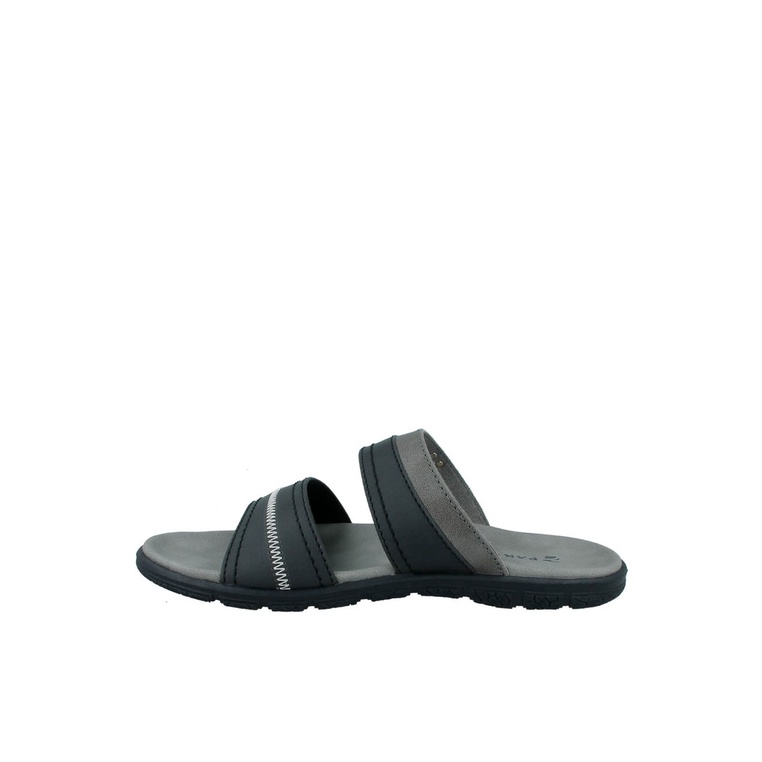 SANDAL SLIDE PAKALOLO PRIA ORIGINAL CASUAL KULIT ASLI HITAM PB48