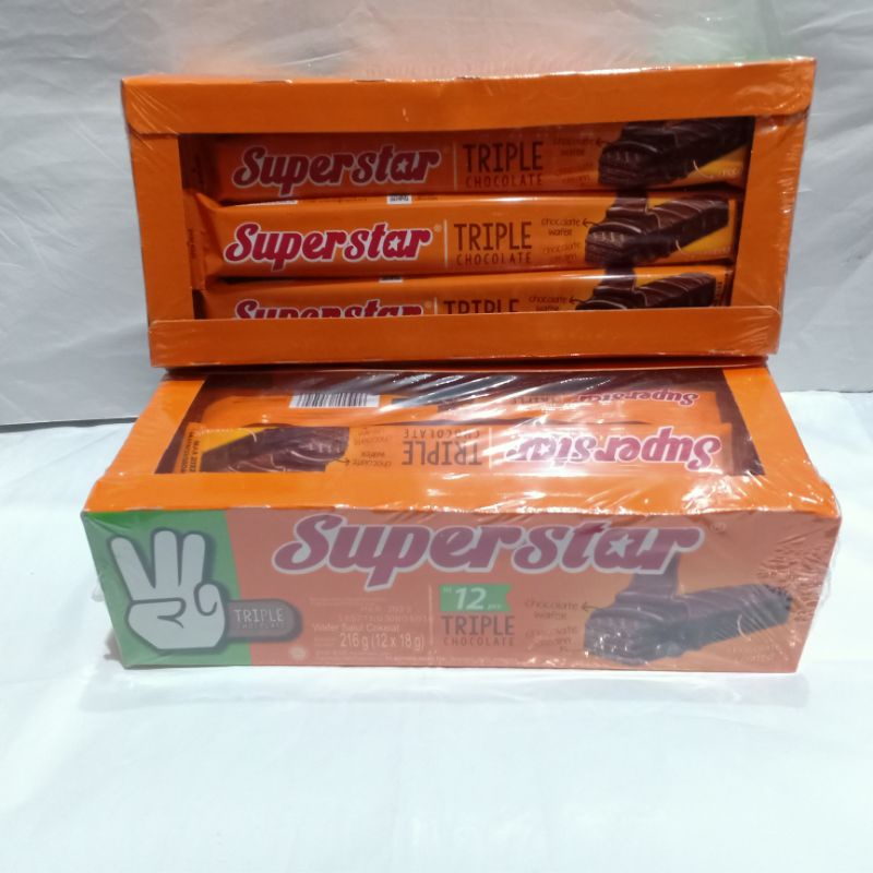 Jual Superstar Wafer Triple Chocolate Box Isi Pcs Shopee Indonesia