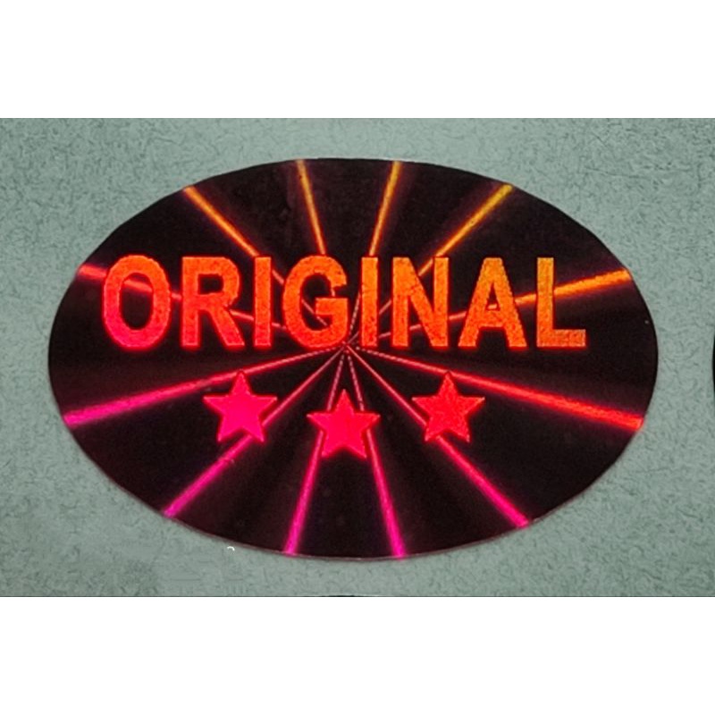 

Stiker hologram original 3 bintang "pink