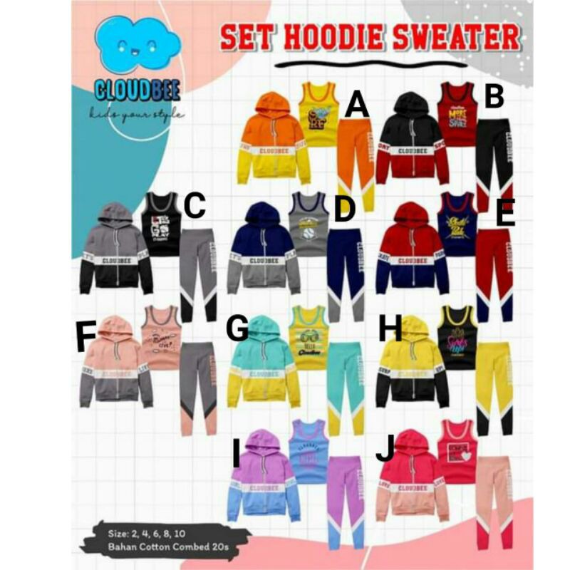 SET HOODIE 3 IN 1 BY CLOUDBEE KIDS