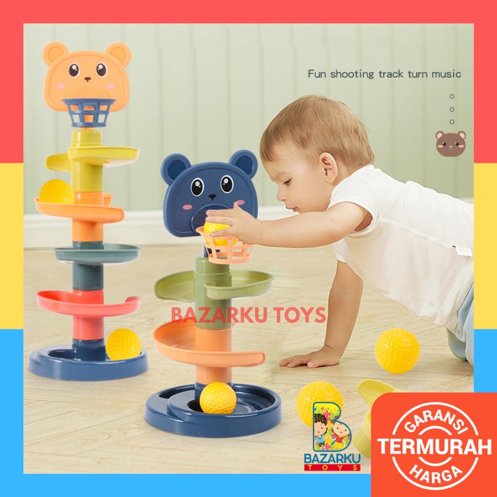 Rotating Orbit Rolling Ball Rotating Ball Sensory Play Mainan Bayi Mainan Montessori Anak Mainan Bolay Bayi