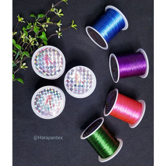 Karet Serat Serabut / Tasi Karet / Super Kuat / Bahan Tali Gelang / 0,6mm /Roll