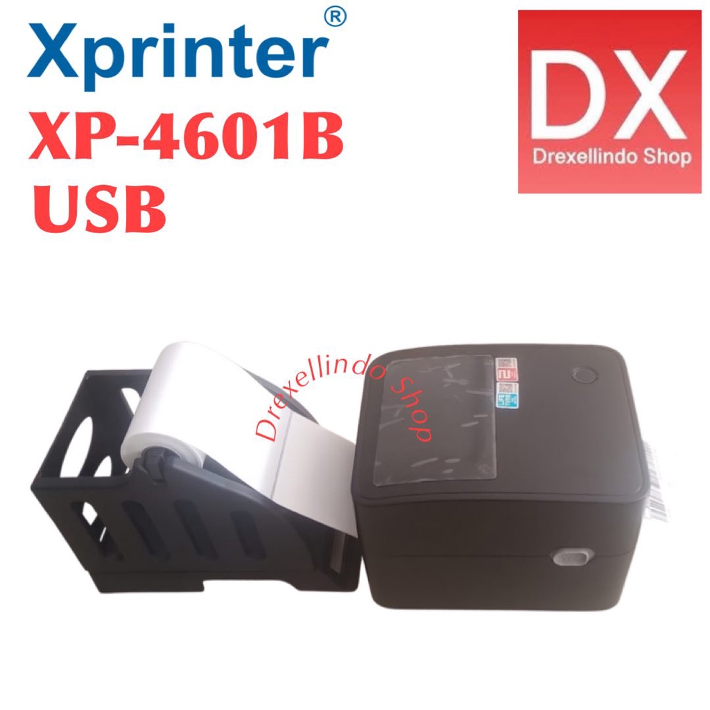 PRINTER THERMAL BARCODE LABEL STIKER XPRINTER XP-D4601B USB D4601B free HOLDER