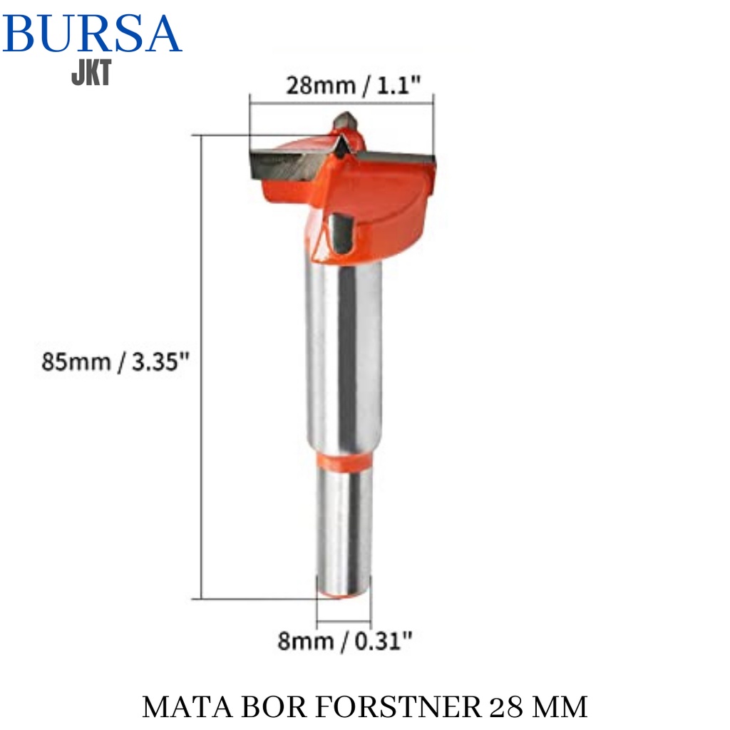 28 MM MATA BOR KAYU ENGSEL SENDOK MERAH FORSTNER BIT HOLE SAW