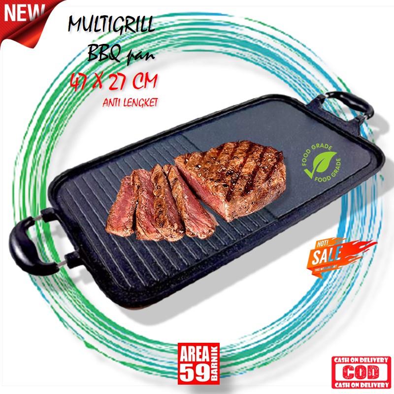 Multi Grill Pan Anti Lengket BBQ Grill Pan Murah Multifungsi