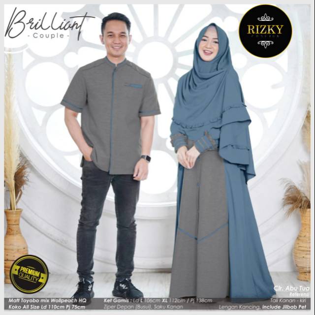 GAMIS SYARI COUPLE - BRILLIANT ORIGINAL RIZKY FASHION