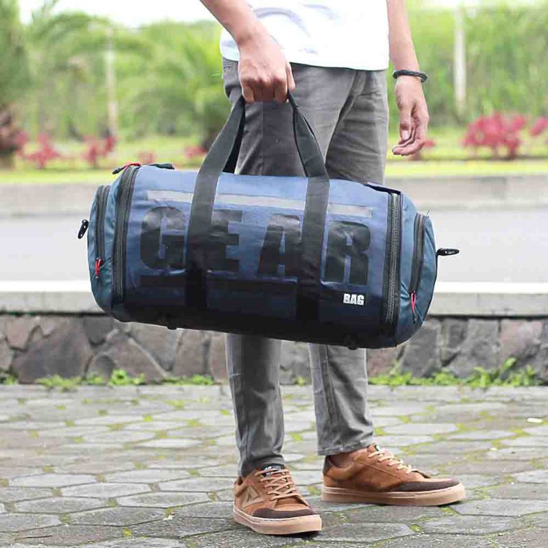 Tas traveling pria wanita duffel massenger jinjing gym olahraga multifungsi waterproof anti air