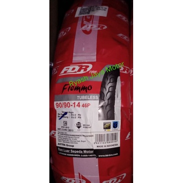 Ban tubeless belakang FDR flemmo ukuran 90/90-14 For beat/Vario/Mio/Scoopy/Xeon/M3/soul GT/soul/Mio J dll