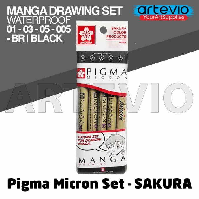

PERALATAN MENGGAMBAR DRAWING PEN SAKURA PIGMA MICRON SET PERALATAN LUKIS