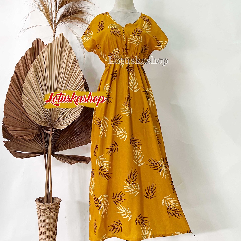 Dress Manohara Bali Panjang Mawar-Ayunia Mustard