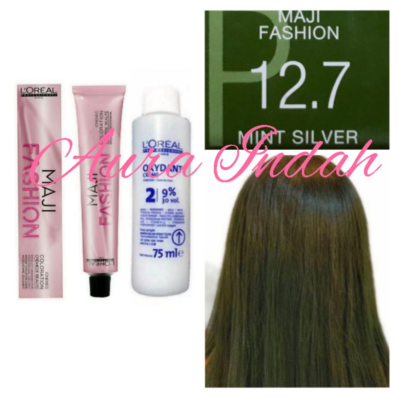 LOREAL MAJIFASHION NO. 12.7 MINT SILVER & OXYDANT 75ML