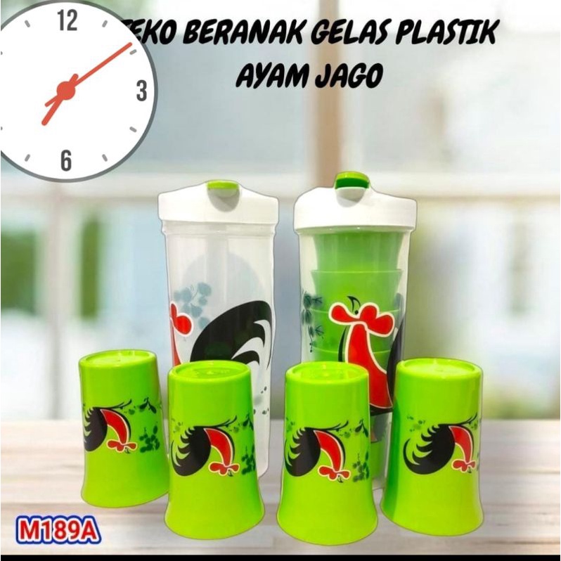 Teko Beranak Gelas Plastik Ayam Jago