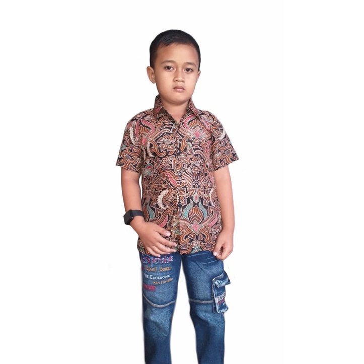 KEMEJA HEM BATIK PRIA COUPEL AYAH ANAK MOTIF CIREEBON