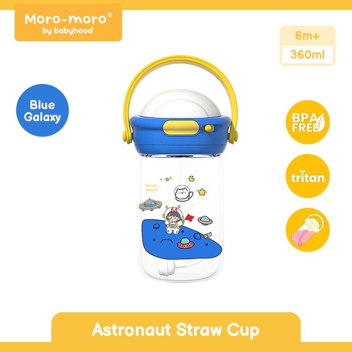 Moro-Moro Straw Cup 360ml Astronaut Series - Botol Minum Anak