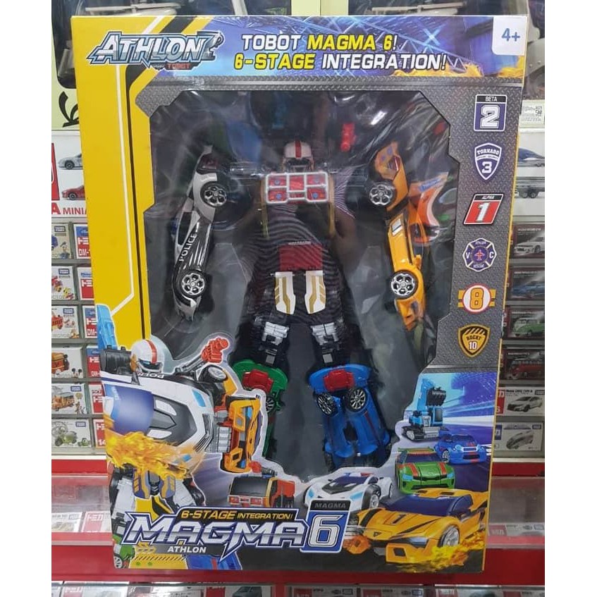 Jual MAINAN ANAK TOBOT ATHLON MAGMA6 JUMBO 6 IN 1 DEFORMATION TOBOT Diskon