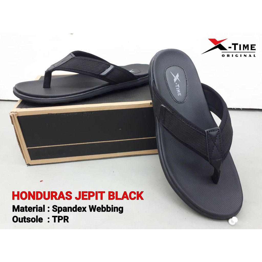 Sandal Pria Xtime Honduras Jepit Black-41