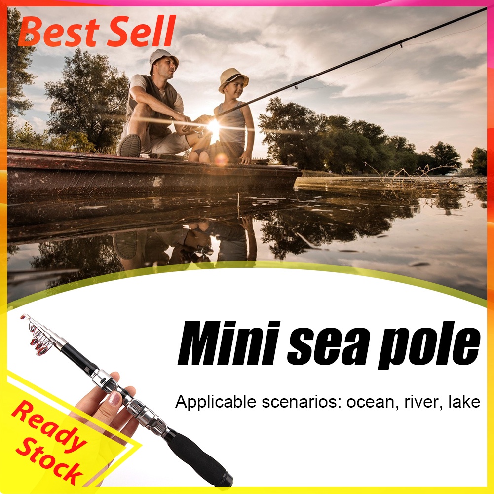 Telescopic Mini Sea Fishing Rod Portable Carbon Fiber Pocket Spinning Pole