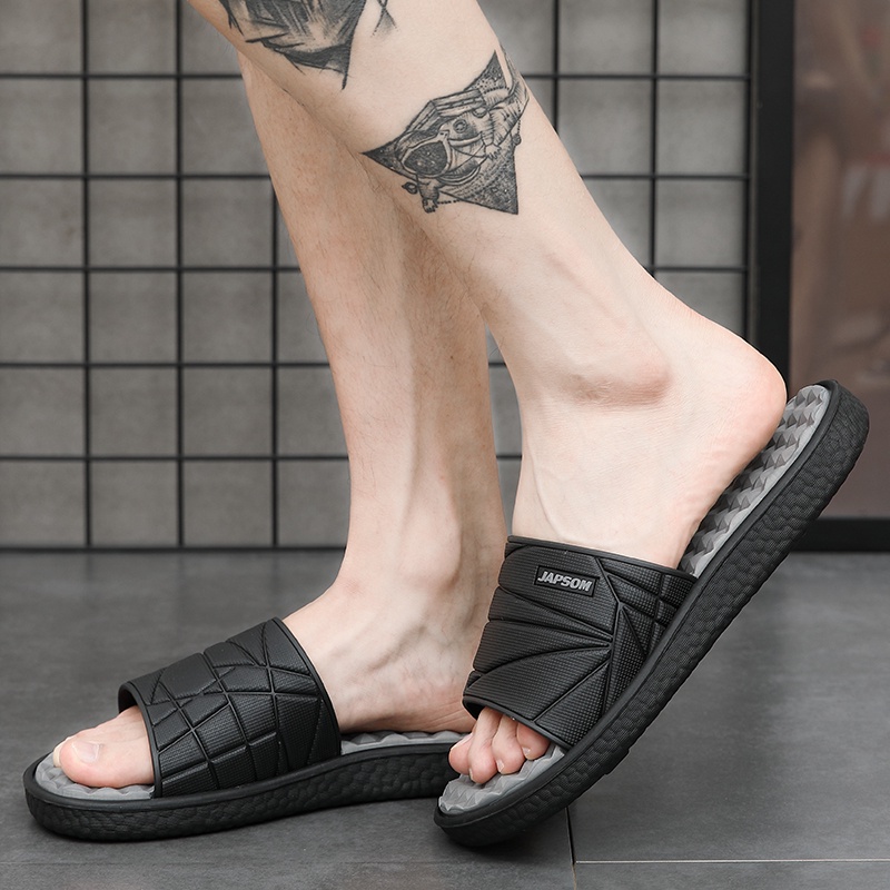 [Sol Pijat+Gaya Baru] Sandal Kulit Pria/Sandal/Sandal Kasual Murah Terbaru/Sandal Pria/Modern Keren Kasual/Sol Pijat Berbentuk Kerucut/Kualitas Terbaik/Tahan Air Non-Slip