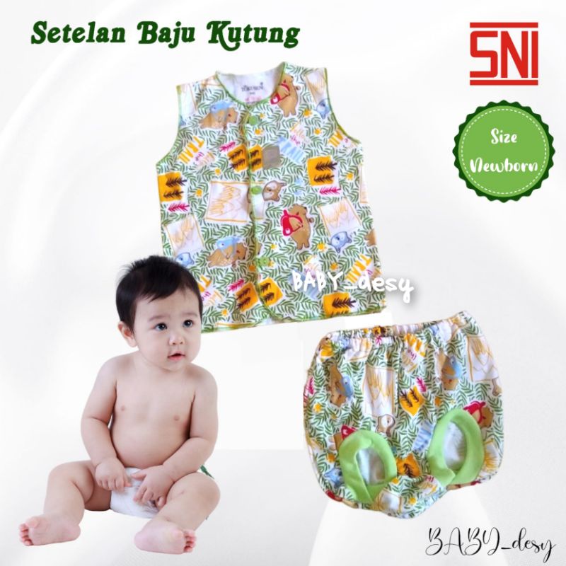 SETELAN BAJU BAYI KUTUNG SNI / SIZE NEWBORN (0-3BULAN)