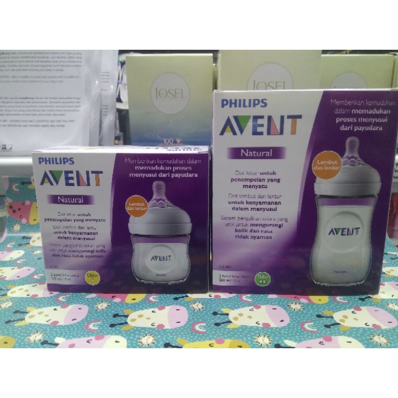 PHILIPS AVENT BOTTLE WIDE NECK NATURAL PUTIH ISI 1 &amp; ISI 2 ( 125ML/260Ml)