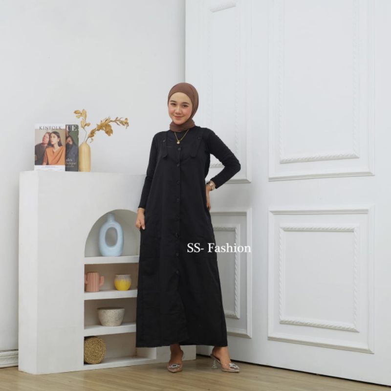 MAGGIE OVERALL PANJANG WANITA ROK PANJANG FASHION MUSLIM OVERALL