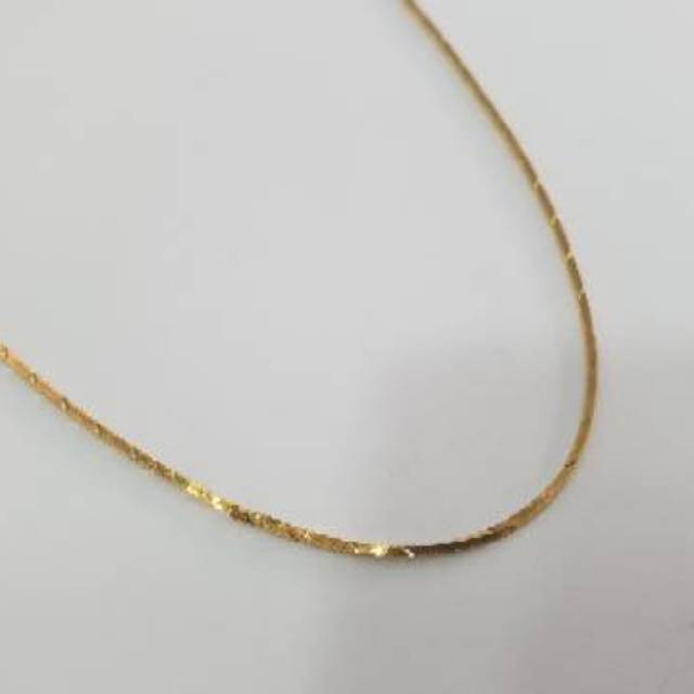 Kalung emas asli kadar 875 model square