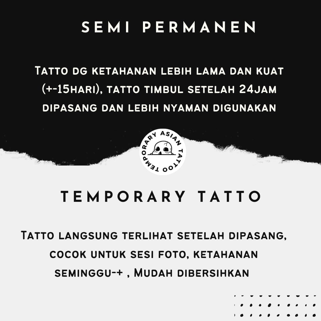 SEMI PERMANEN &quot;TRIBAL - DRIBALA - YAKUZA&quot; ORIGINAL ASIANTATTOO TEMPORARY TATO