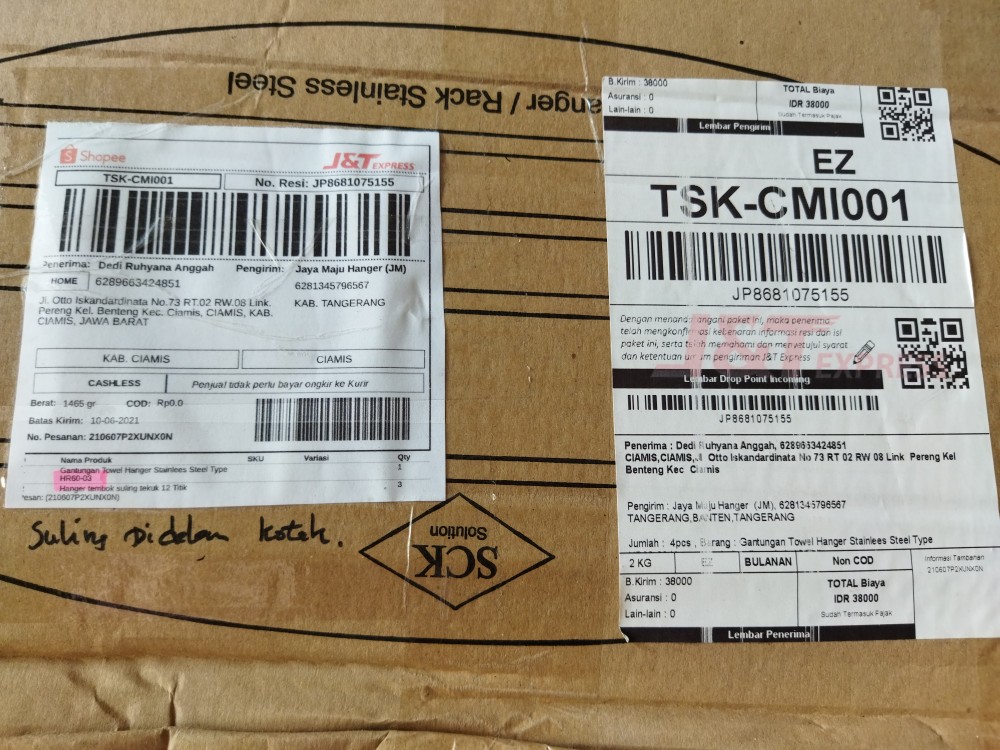 Gantungan Towel Hanger Stainlees Steel Type Hr60-03