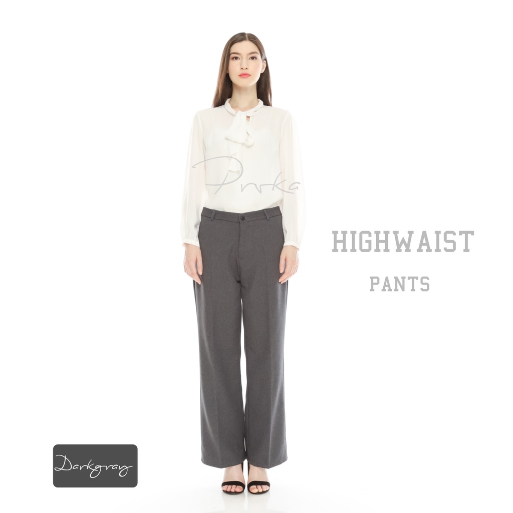 Celana Bahan Kerja Wanita / HIGHWAIST