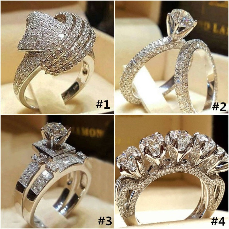 Cincin Berlian Kreatif Bahan Sterling Silver 925 Untuk Wanita