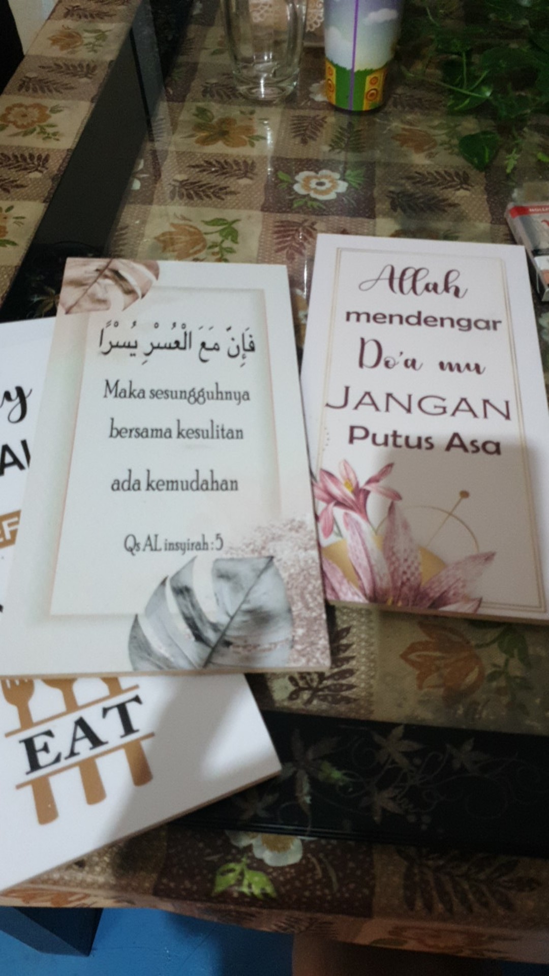 Hiasandinding/bunga/walldekor/dekorasi/decor/dua/poster/picture/quotes/quran/islam/muslim/allah/