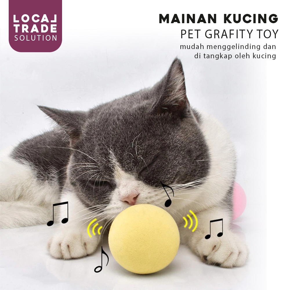 Pet Gravity Mainan Kucing Bola Aroma Catnip Ball Frog Sound